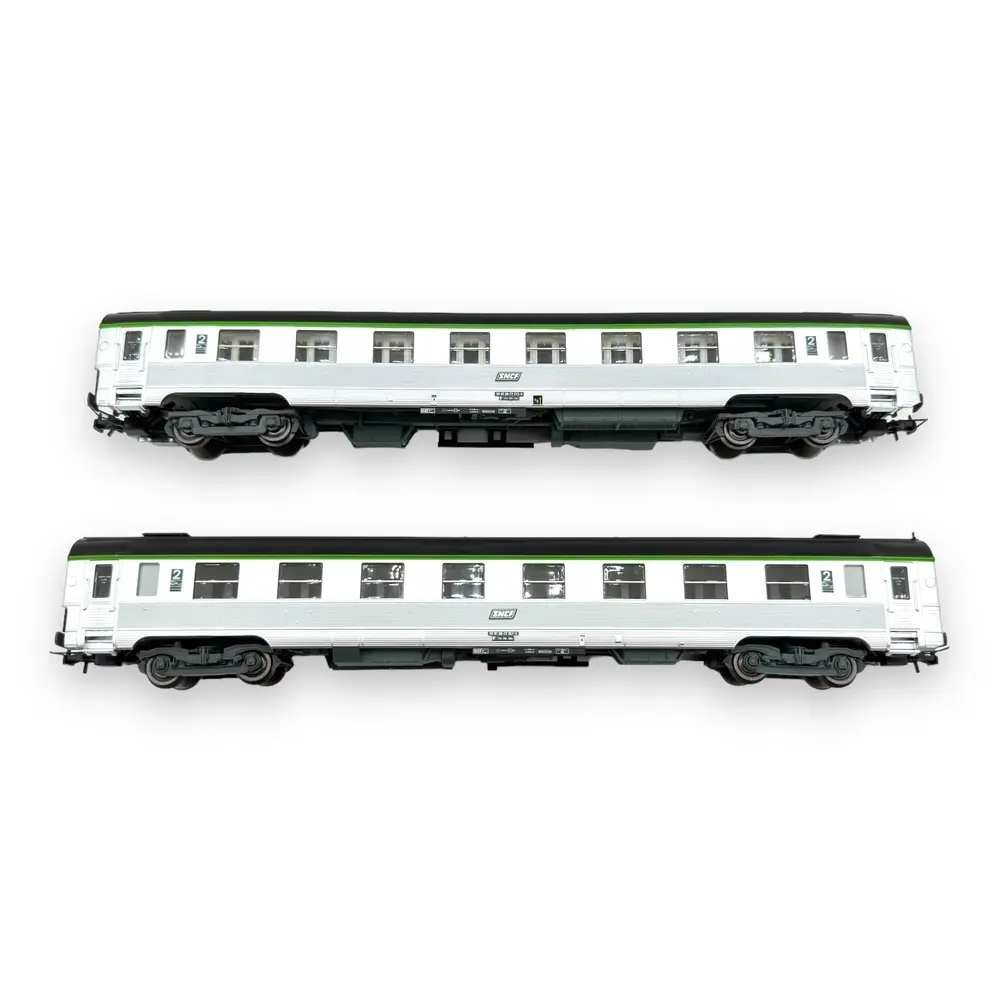 Coffret de 2 voitures DEV Inox - Jouef HJ4177 - HO 1/87 - SNCF - Ep IV - 2R - 3