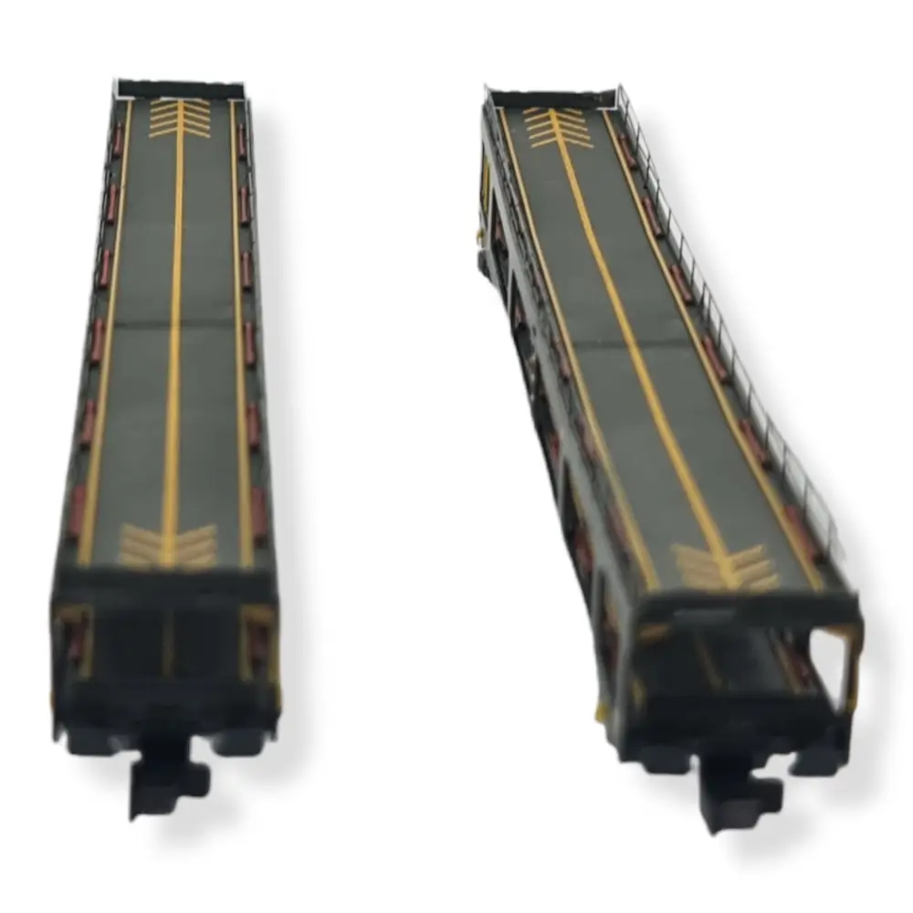 Set 2 wagons porte-auto DEV66 vert logo carmillon Arnold HN4348 N 1/160 - EP VI - 3