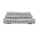 Set 3 voitures voyageurs DEV Inox Arnold HN4335 - N 1/160 - SNCF - EP III - 2