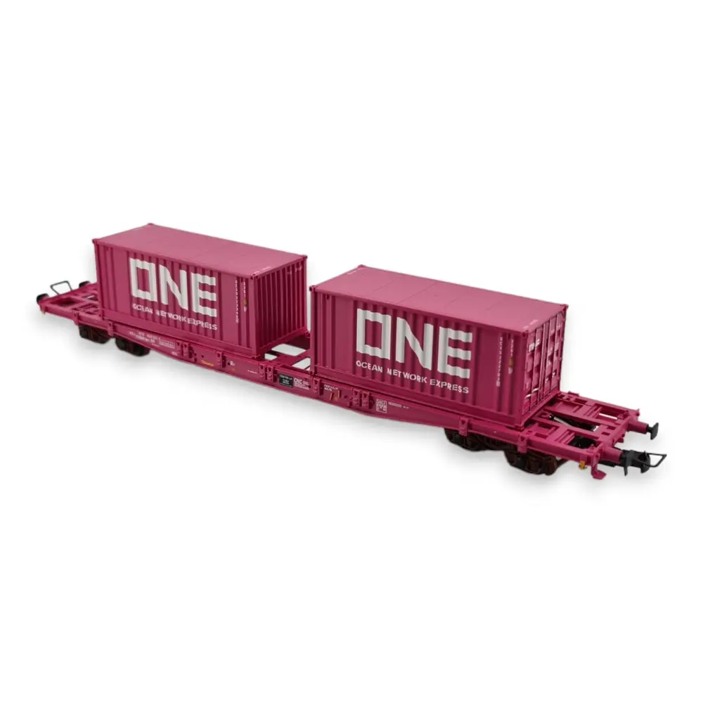 Wagon porte-conteneurs S7B ONE Touax - Jouef 6261 - HO 1/87 - 2