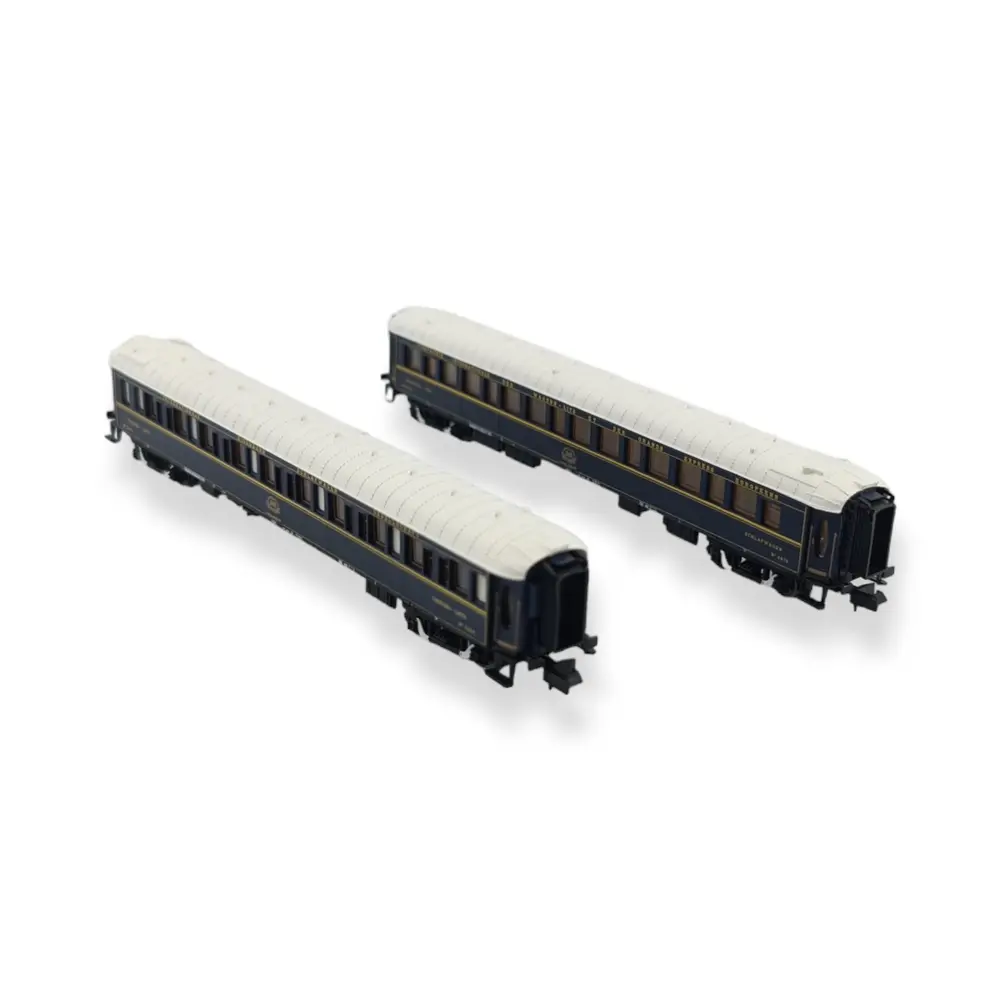 Set de 2 voitures lits type LX Simplon Orient Express - Arnold HN4400 - N 1/160 - CIWL - Ep IV/V - 2R - 2