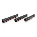 Set de 3 voitures voyageurs "TEE Le Capitole" - Jouef HJ4169 - HO 1/87 - SNCF - Ep IV - 2R - 2