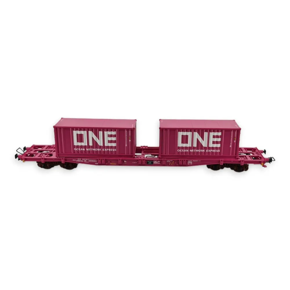 Wagon porte-conteneurs S7B ONE Touax - Jouef 6261 - HO 1/87 - 3