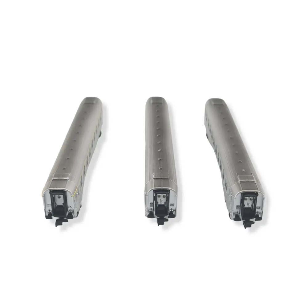 Set 3 voitures voyageurs DEV Inox Arnold HN4335 - N 1/160 - SNCF - EP III - 3