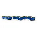 Set de 3 wagons tombereaux Eamnos - Jouef HJ6293 - HO 1/87 - SNCF - Ep VI - 2R - 2