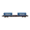Wagon porte-conteneurs S70 "TIPS." - JOUEF 6260 - SNCF - HO 1/87 - 3