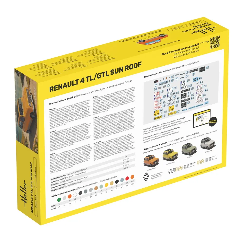 Starter Kit Renault 4 TL/GTL Sun Roof - Heller 58704 - 1/24 - 2