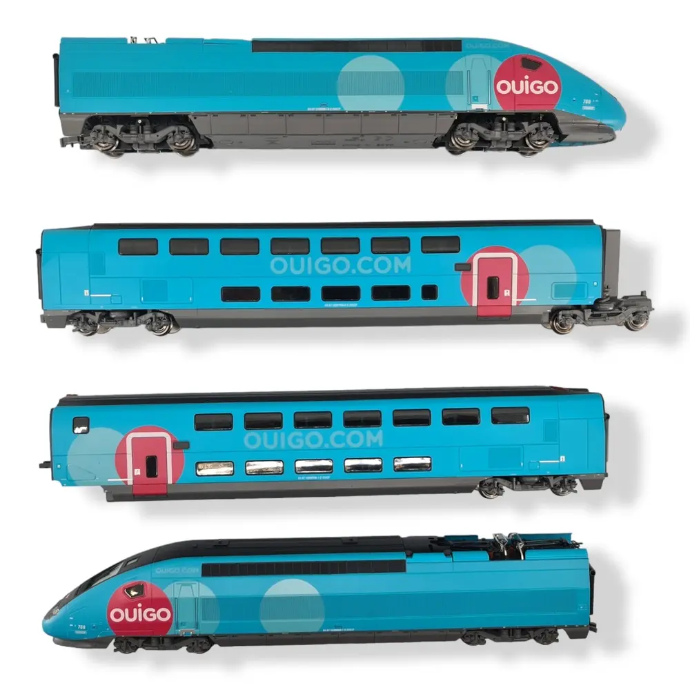 TGV Duplex OUIGO - 4 éléments DCC SON Jouef HJ2413S - HO 1/87 - SNCF EP VI - 3