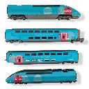 TGV Duplex OUIGO - 4 éléments DCC SON Jouef HJ2413S - HO 1/87 - SNCF EP VI - 3