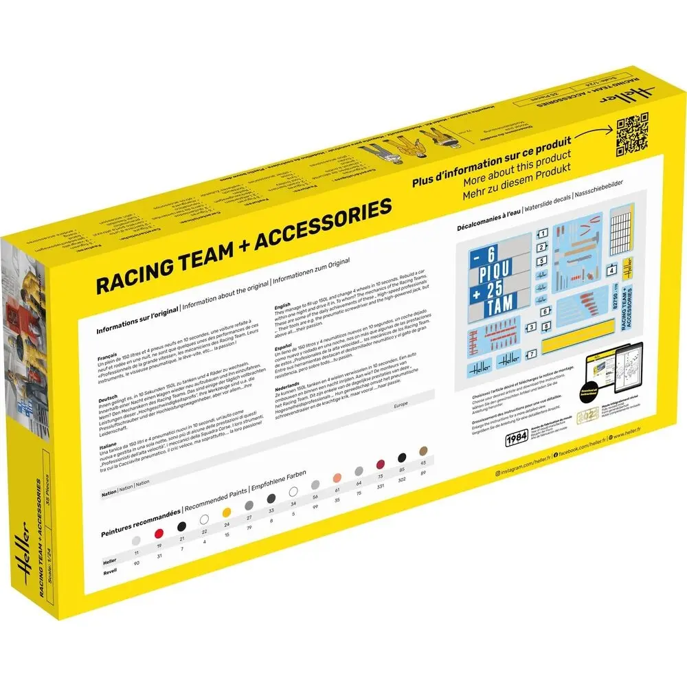 Equipe de Course + Accessoires - 185x375x45mm - Heller 82750 - 1/24 - 2