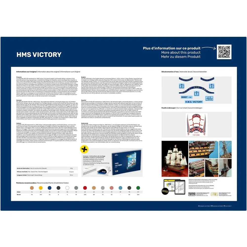 Bateau HMS Victory - Heller 58897 - 1/100 - 4