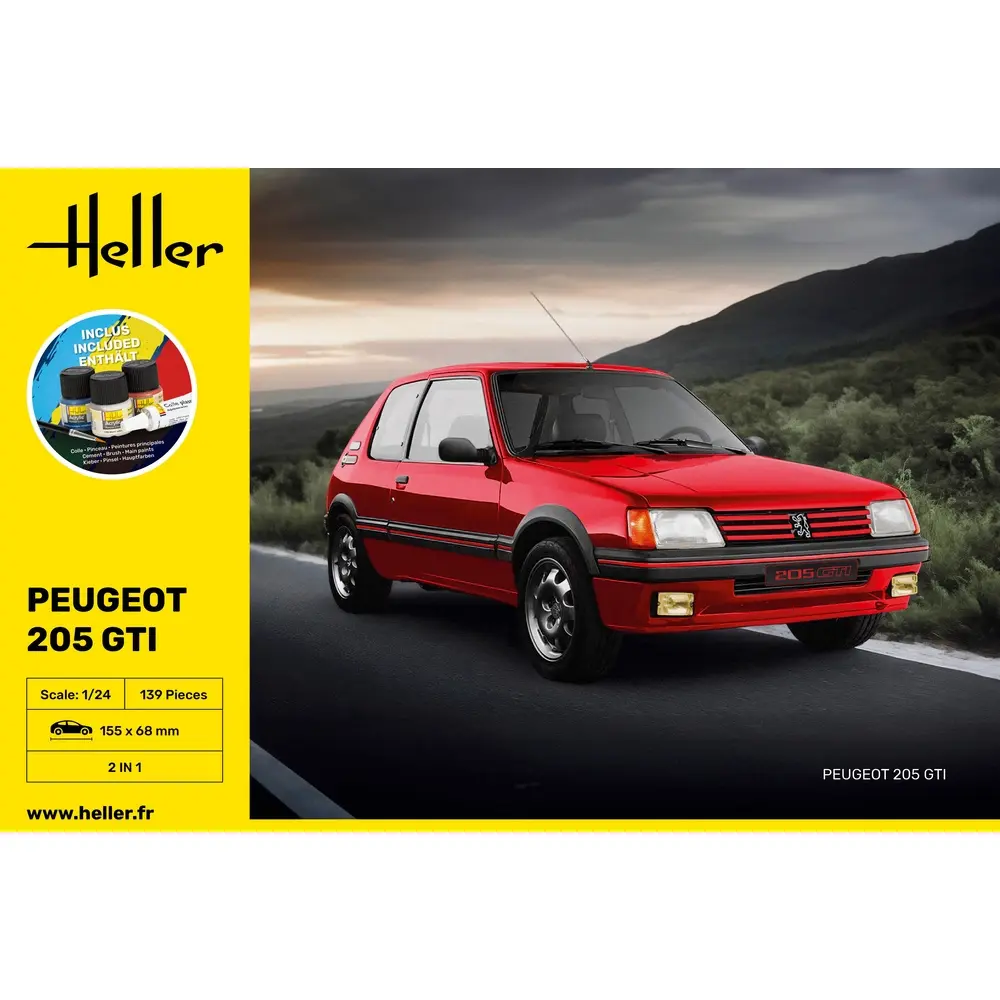 Starter Kit Peugeot 205 GTI - Heller 58705 - 1/24 - 3