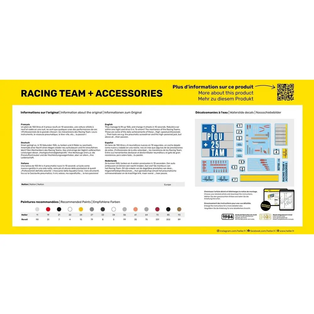 Equipe de Course + Accessoires - 185x375x45mm - Heller 82750 - 1/24 - 4