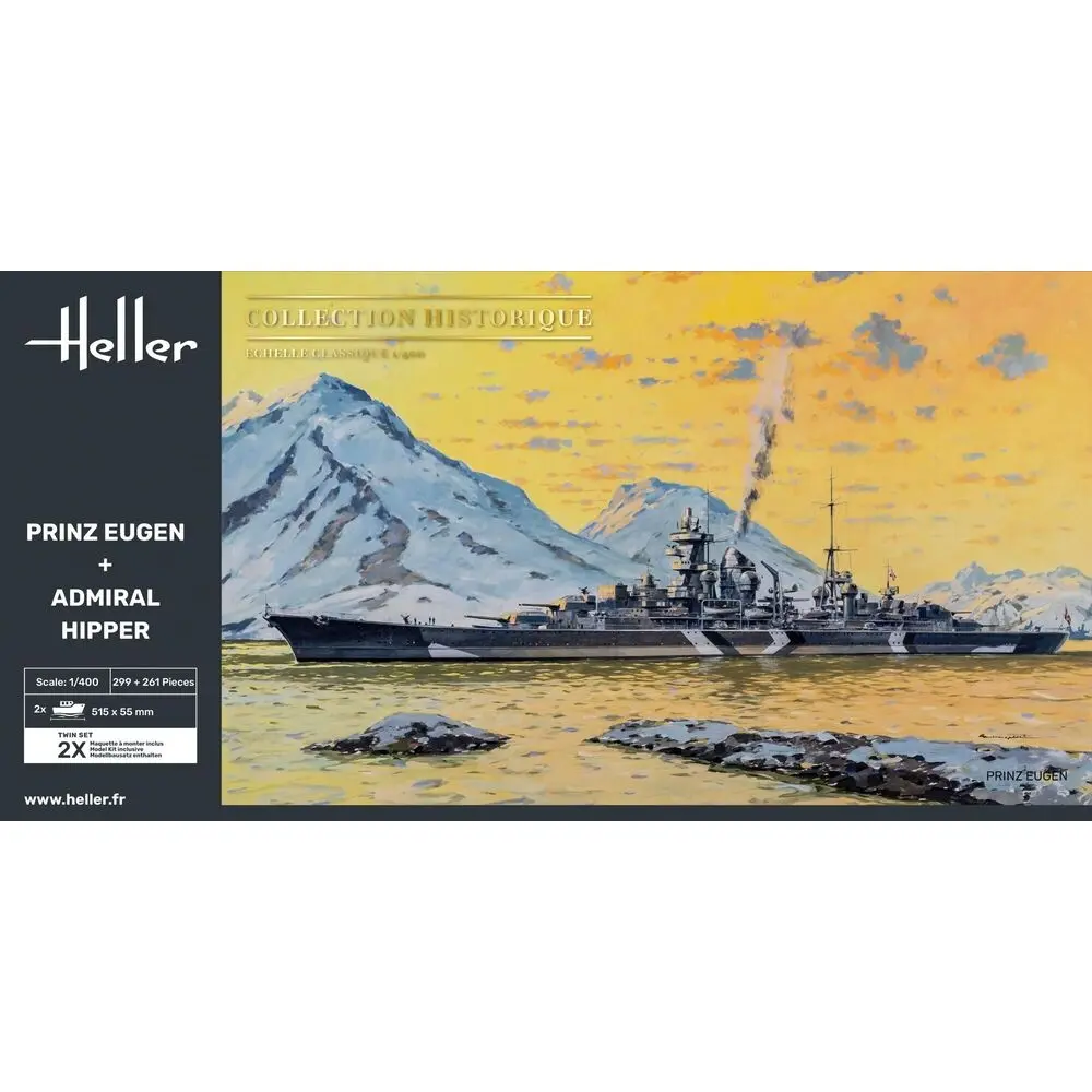 Set Prinz Eugen + Admiral Hipper - Heller 85083 - 1/400 - 3