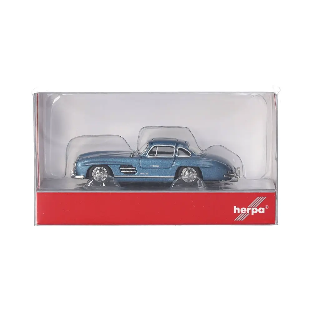 Mercedes Benz 300 SL coupé, bleu métallisé, 1954 - Herpa 430975-002 - HO 1/87 - 5