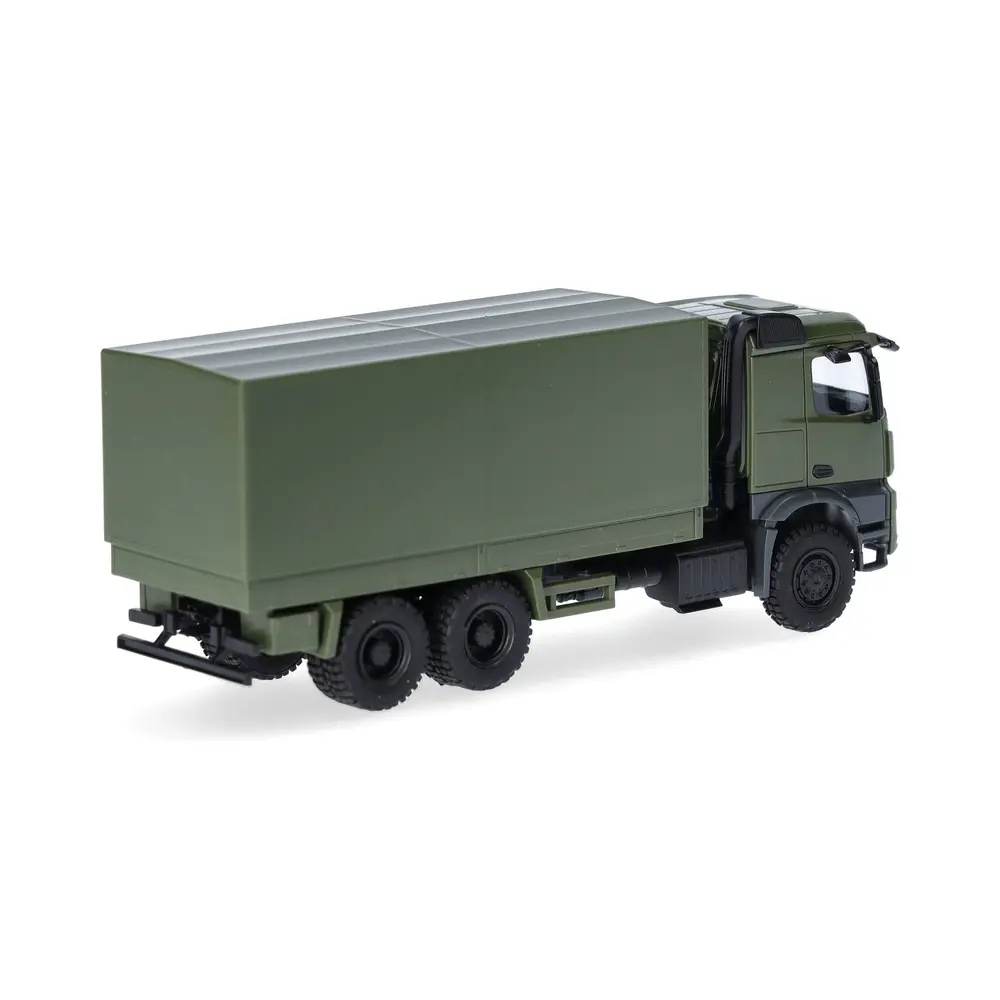 Camion Plate-forme/bâche Mercedes-Benz Arocs - Herpa 747165 - HO 1/87 - 2