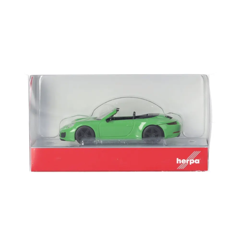 Porsche 911 (991) Carrera 2 Cabriolet, vert lézard - Herpa 420365 - HO 1/87 - 5