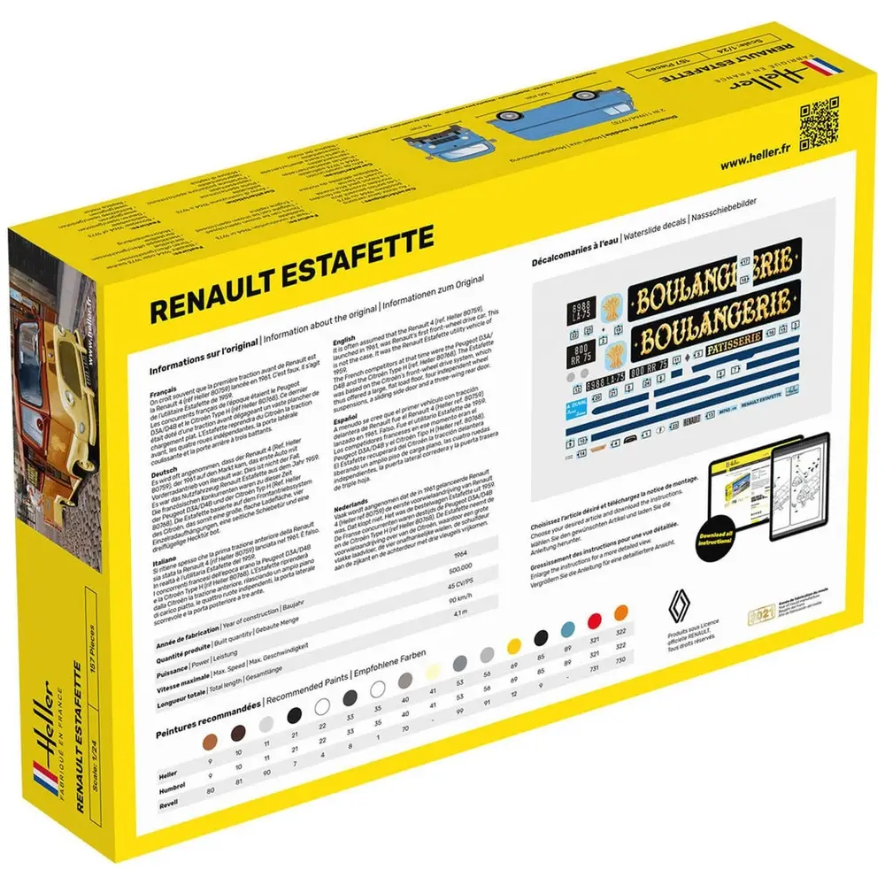 Kit de démarrage - Renault Estafette - Nouveau Moule - Heller 56743 - 1/24 - 2