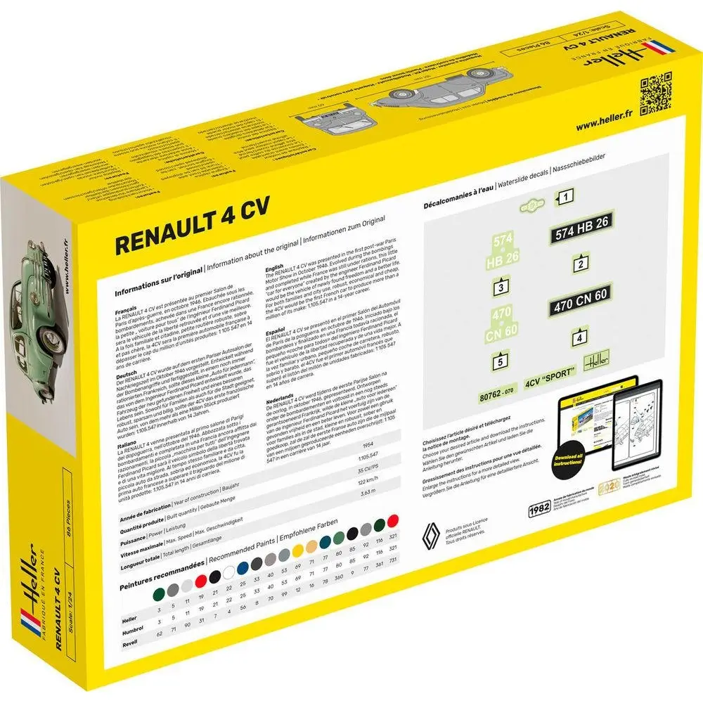 Kit de démarrage - Renault 4CV - Heller 56762 - 1/24 - 2