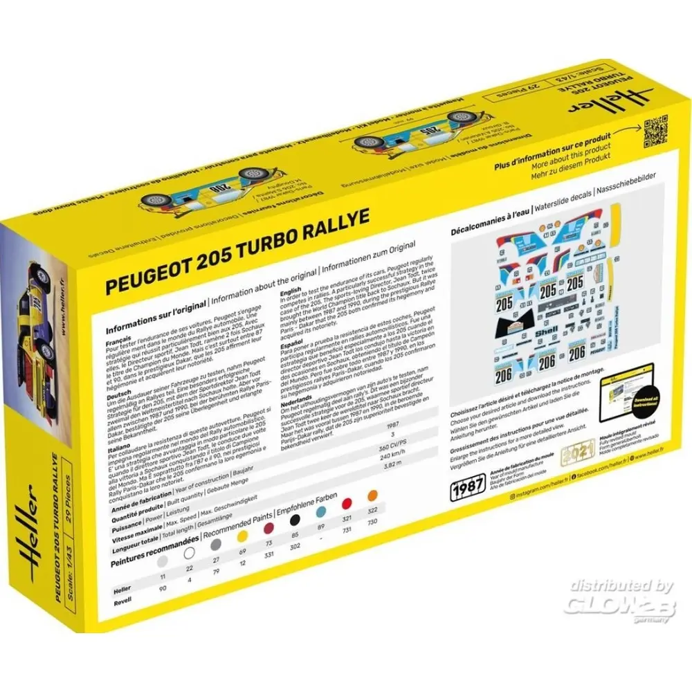  Peugeot 205 Turbo Rallye - HELLER 56189 - 1/43 - 2