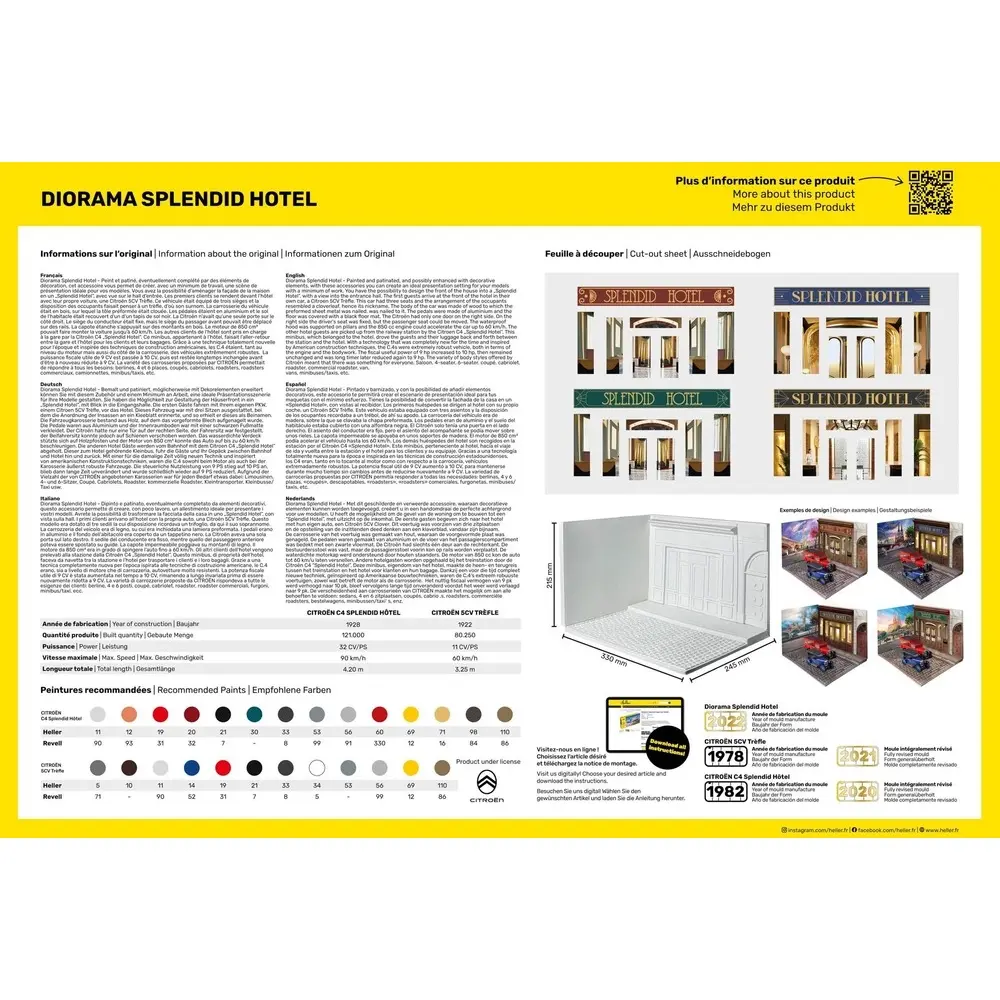 Starter Kit Diorama Splendid Hôtel - Heller 52330 - 1/24 - 4