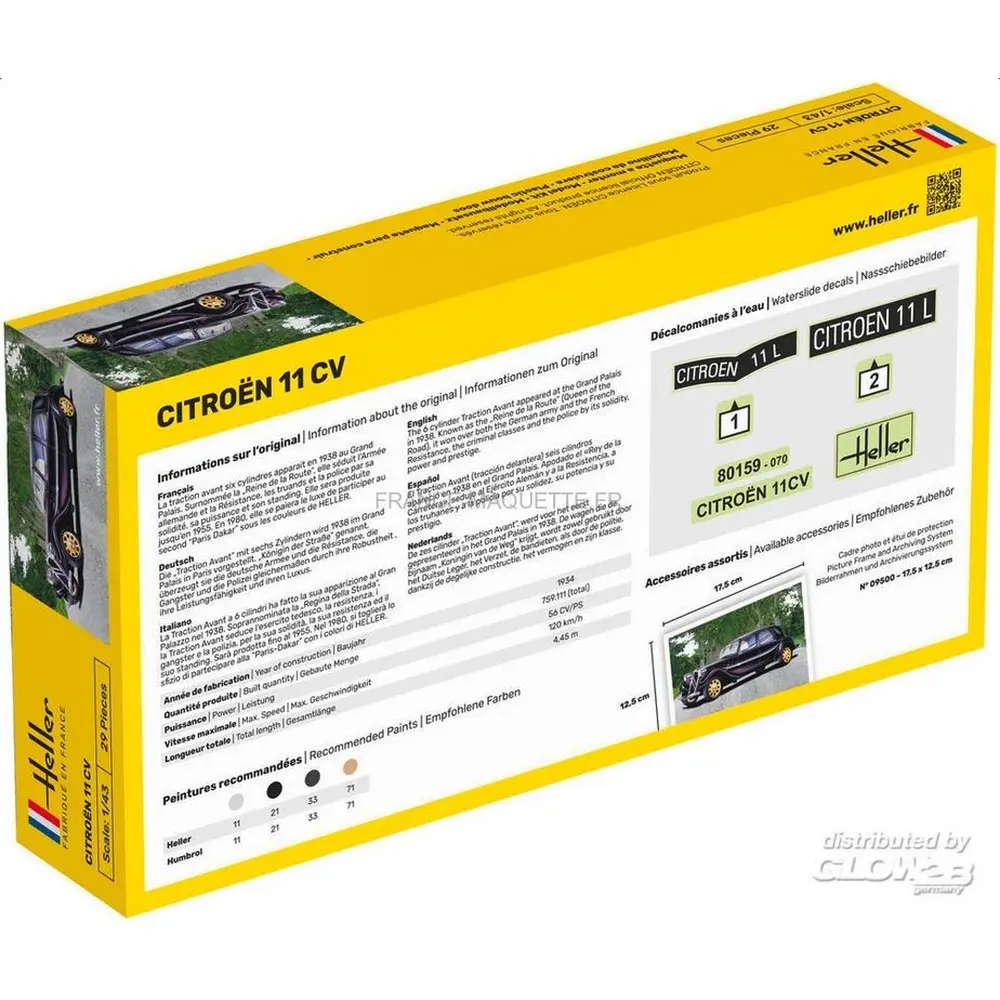 Kit de démarrage - Citroën 11CV - Heller 56159 - 1/43 - 2