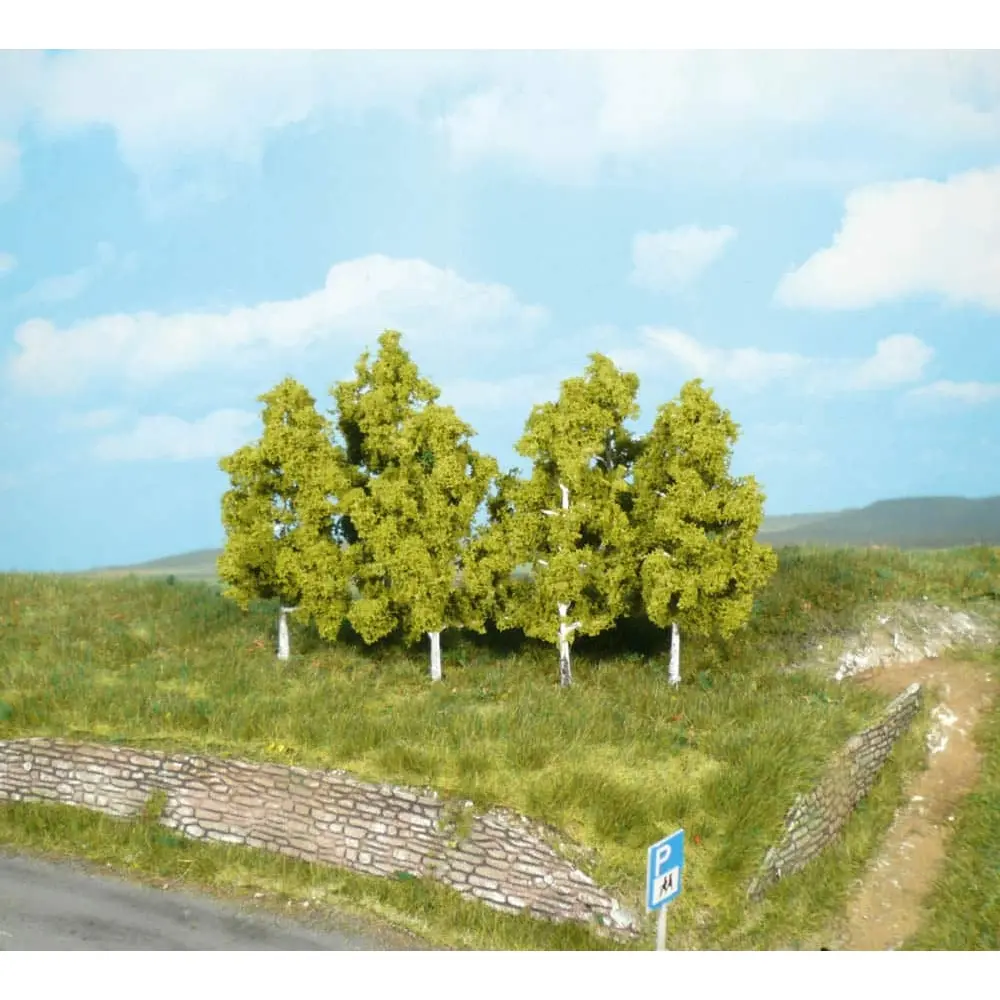 6 bouleaux 8 cm - Heki 1998 - HO 1/87 / N 1/160 / TT 1/120 - 2