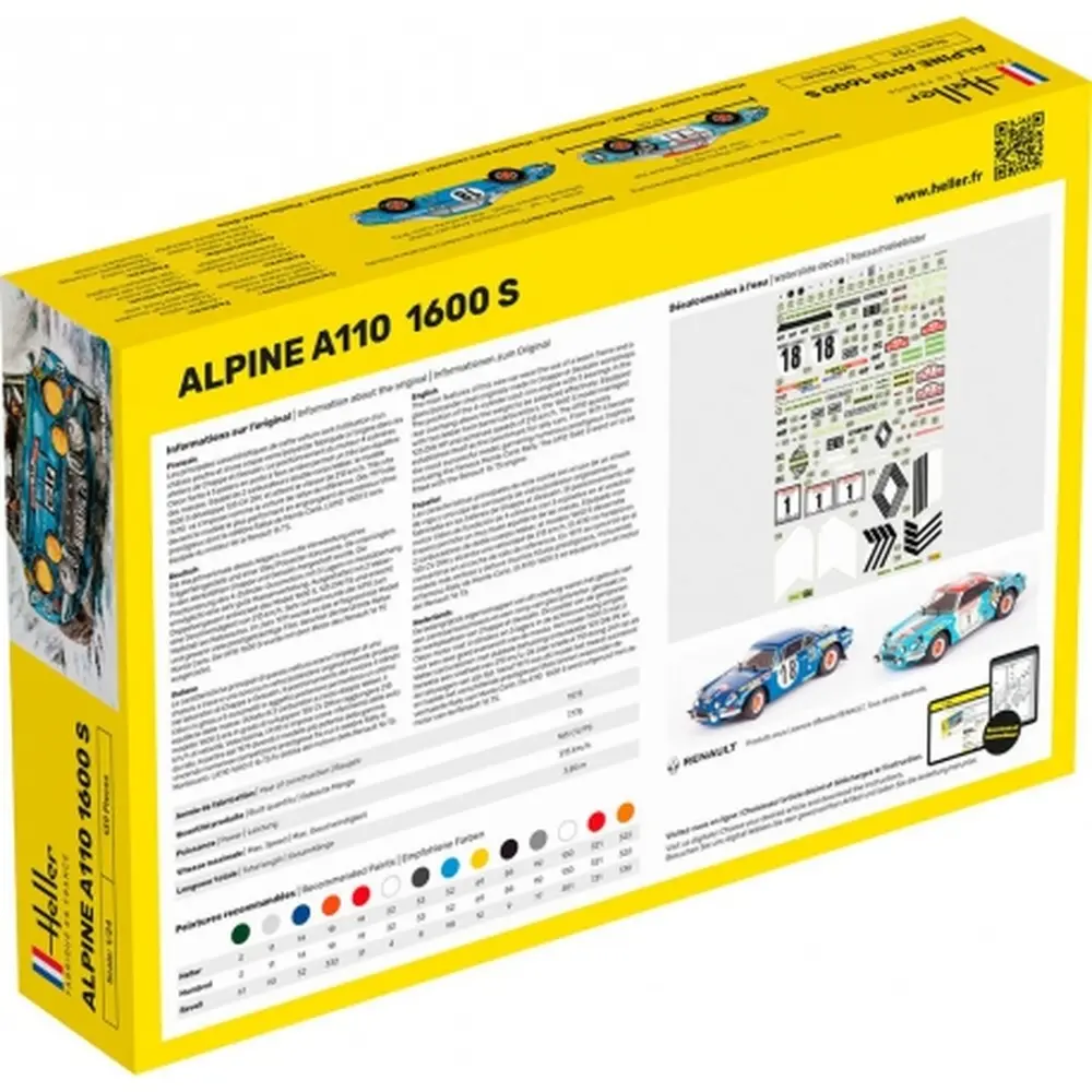 Kit de démarrage - Alpine A110 (1600) - Heller 56745 - 1/24 - 3