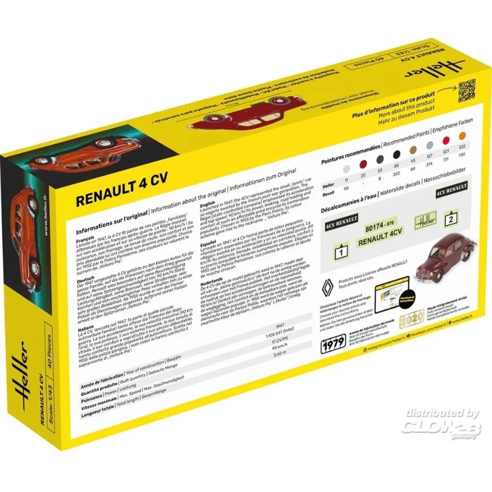 Renault 4 CV - HELLER 56174 - 1/43 - 2