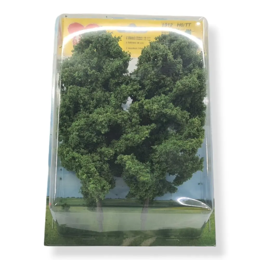 2 Hêtres - Vert foncé - HEKI 1912 - Échelle HO / TT - 180 mm - 3