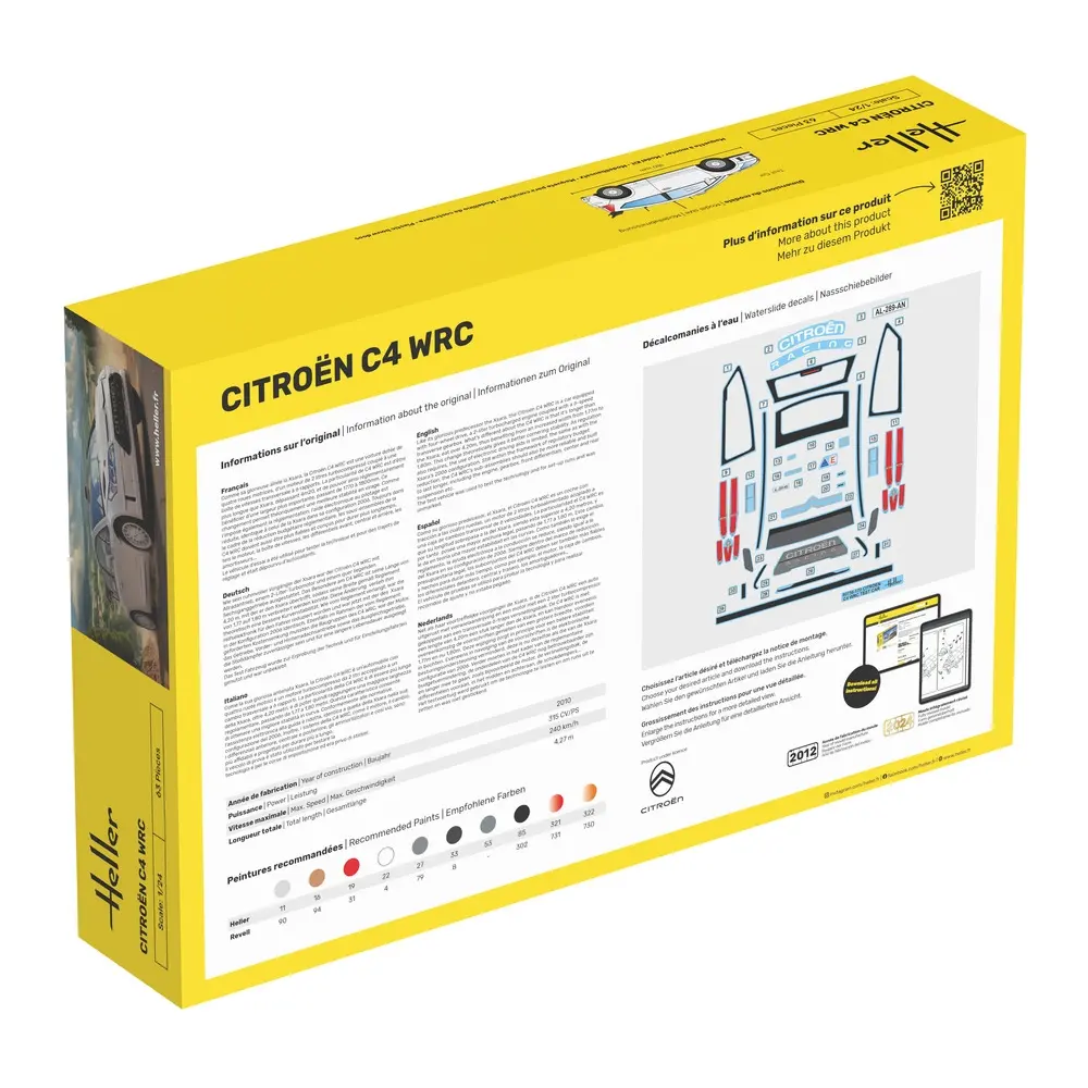 Starter Kit Citroën C4 WRC - Heller 56756 - 1/24  - 2