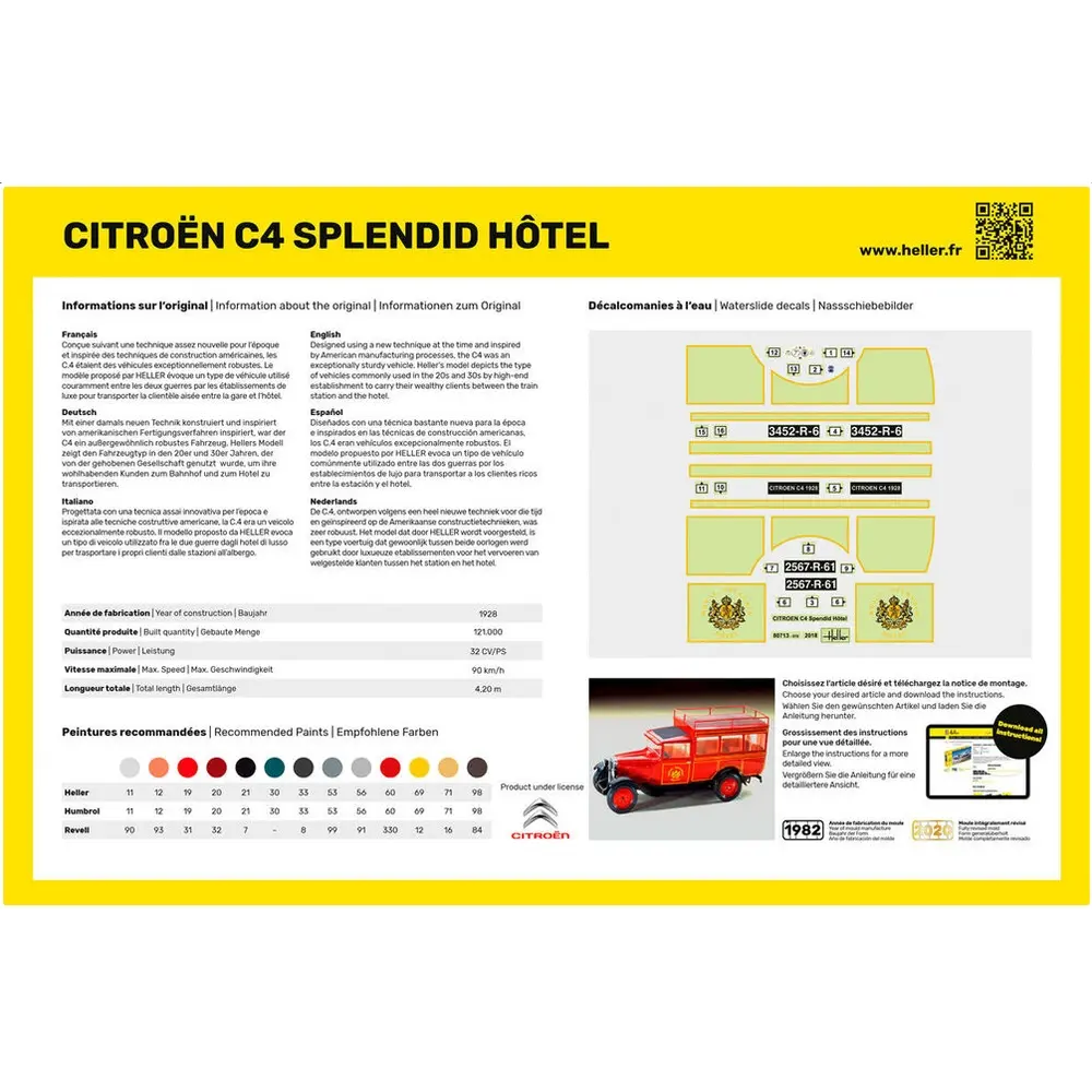 Citroën C4 Splendid Hotel en kit - Heller 56713 - 1/24 - 4