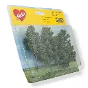 6 Aulnes à planter - Vert foncé - HEKI 1999 - Échelle HO / TT / N - 80 mm - 2