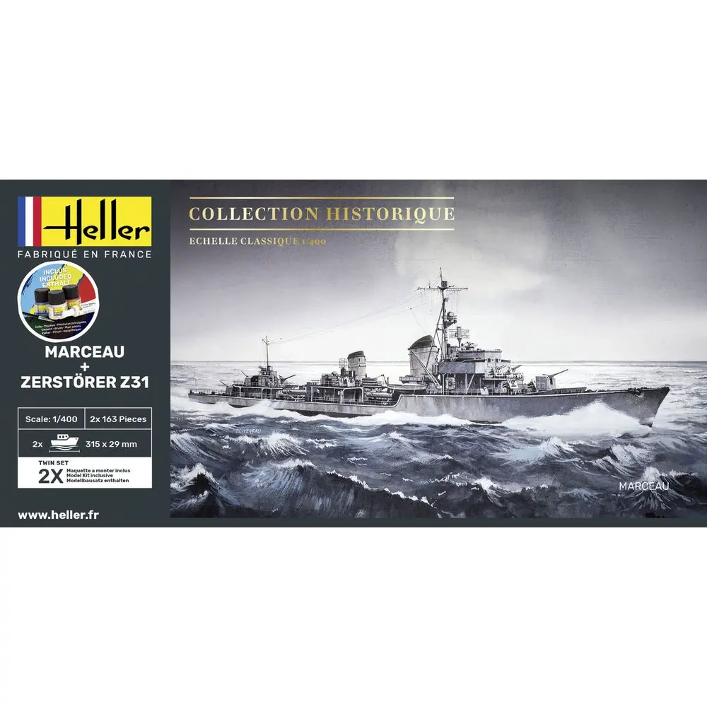 Bateau Marceau + Zerstorer Z31 - Heller 55009 - 1/400 - 3