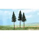 3 sapins à tronc haut 17 cm - Heki 2119 - HO 1/87 / TT 1/120 - 2
