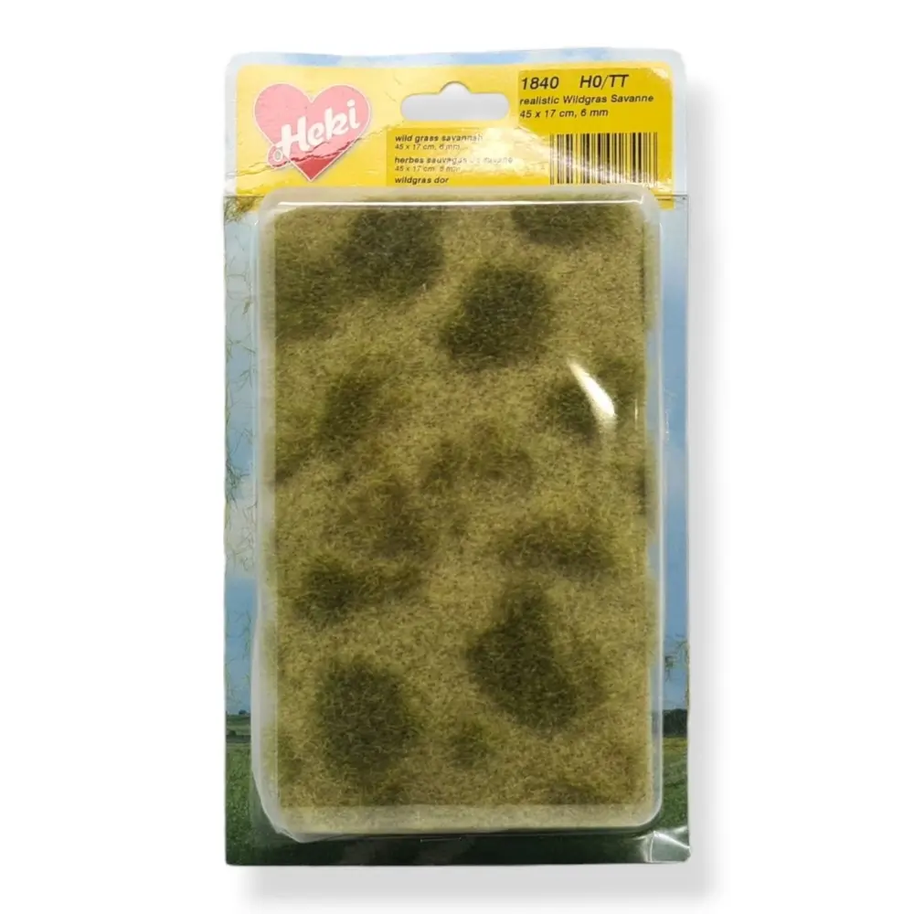 Tapis - Herbes sauvages de savane - Vert - HEKI 1840 - Échelle HO / TT - 450 x 170 mm - 2