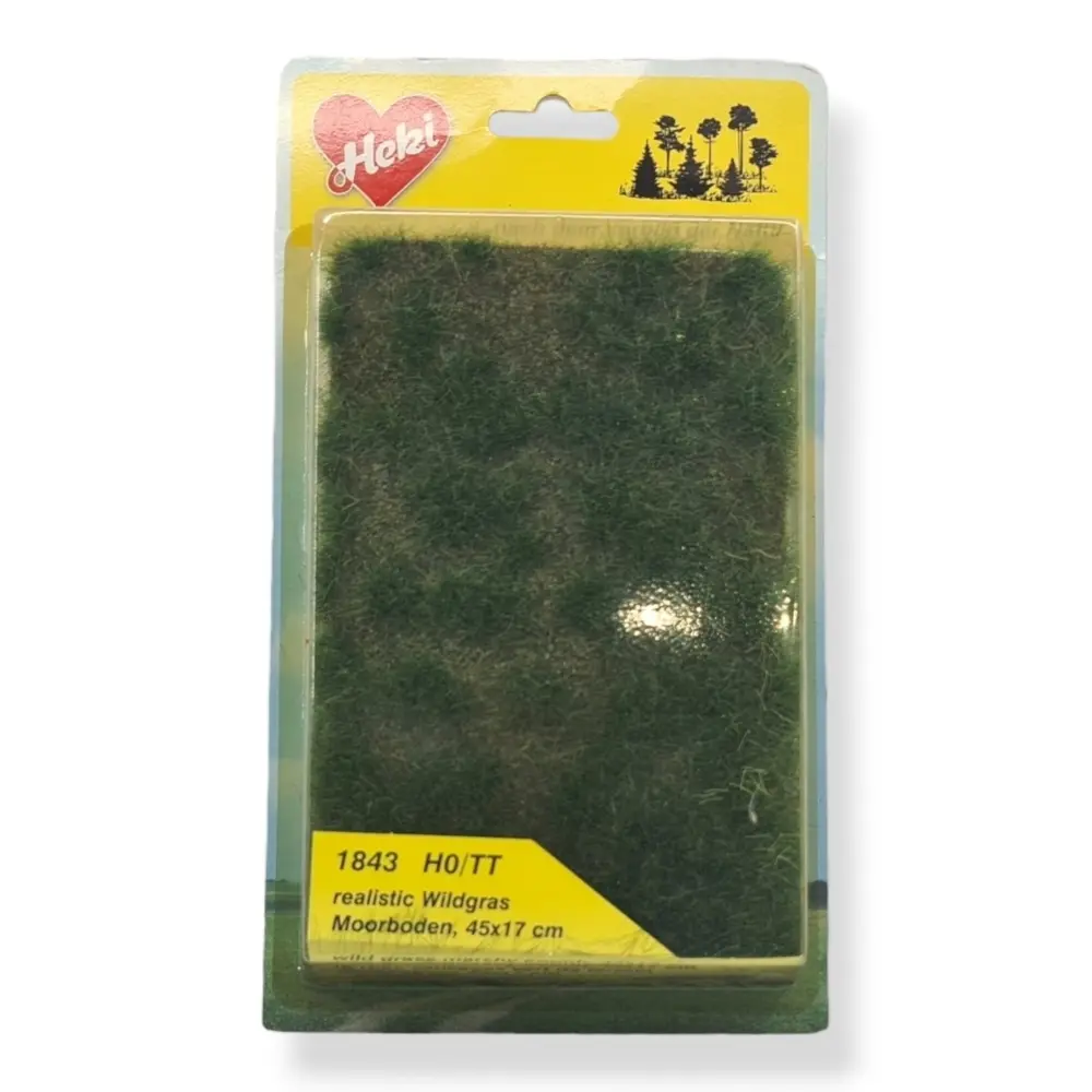Flocage - Herbes sauvages - Sol marécageux - Vert foncé - HEKI 1843 - Échelle HO / TT - 450x170 mm - 2