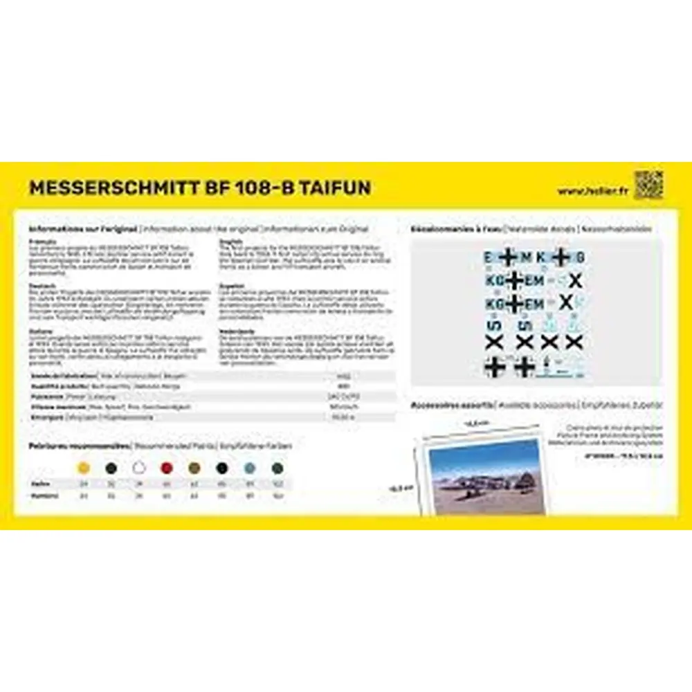 Kit de démarrage - Messerschmitt BF-108B Taifun - Heller 56231 - 1/72 - 2