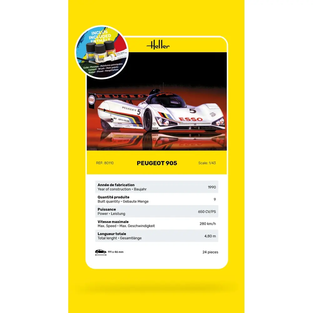 Peugeot 905 - Heller 56110 - 1/43 - 6