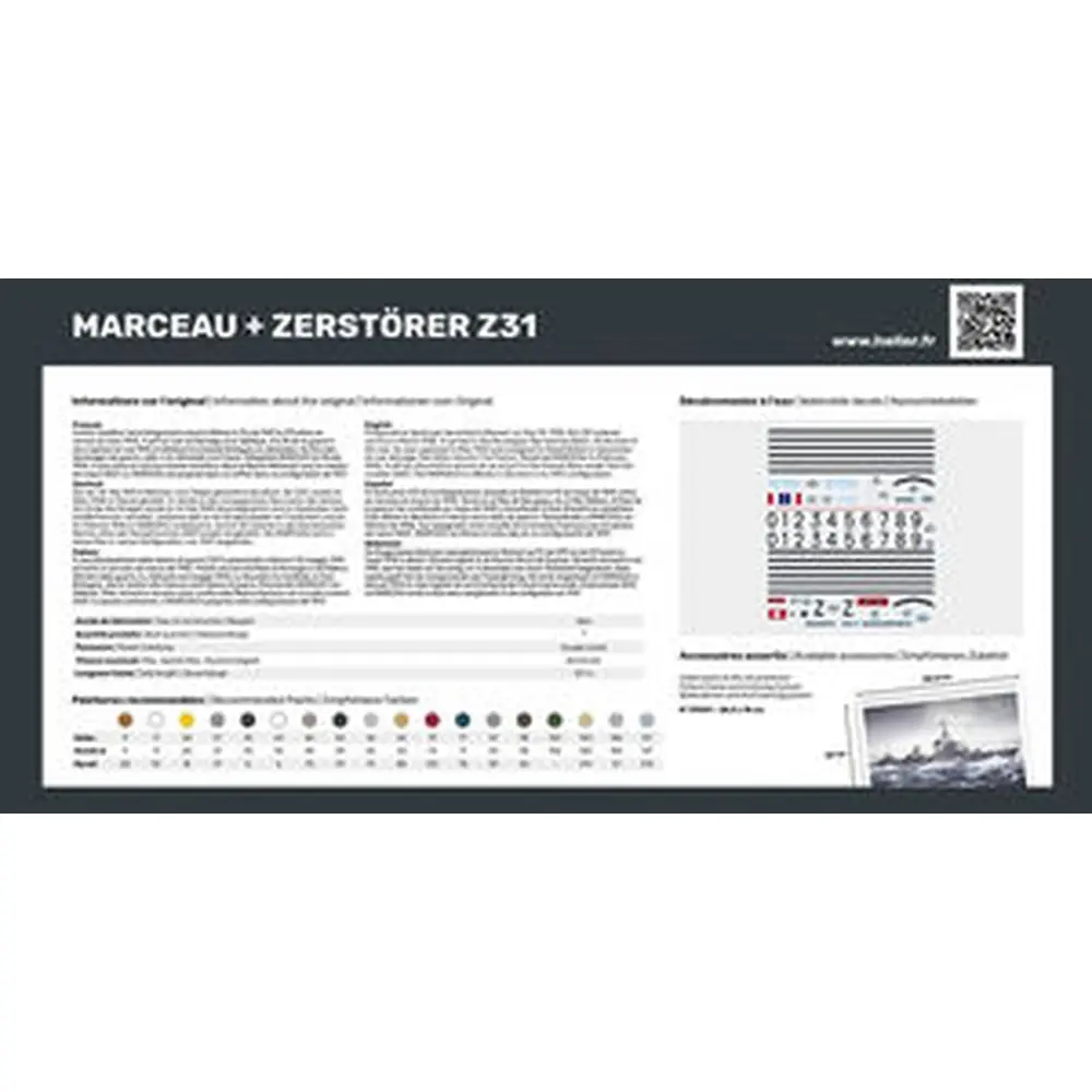 Bateau Marceau + Zerstorer Z31 - Heller 55009 - 1/400 - 2
