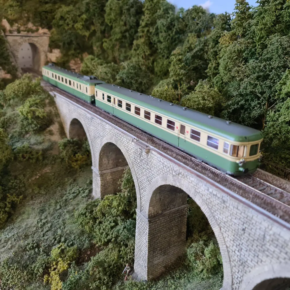 Autorail RGP2 X 2700 Vert/Jaune DCC SON JOUEF 2386S SNCF HO 1/87 EP - 4