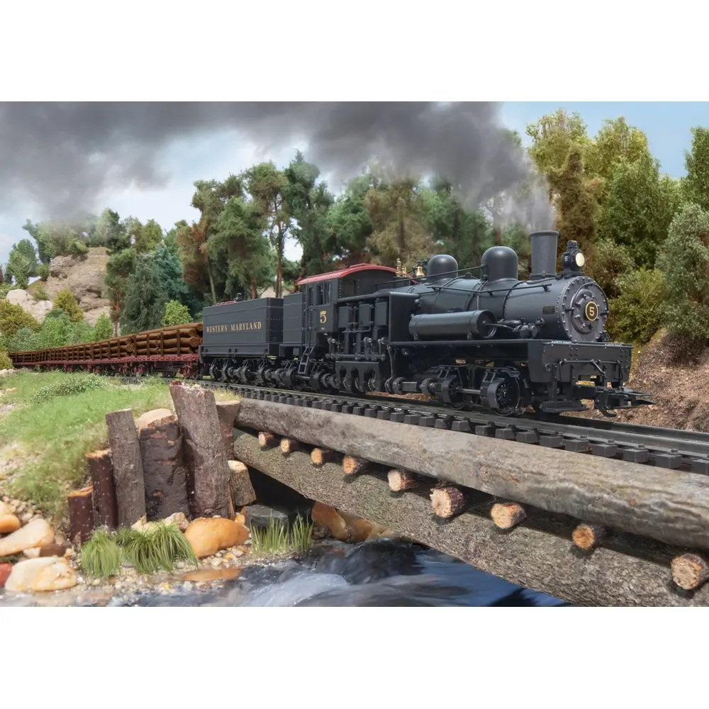 Locomotive à vapeur type Shay, N°5, Western Maryland, USA - Märklin 38700 - HO 1/87 - Ep II - Digital sound fumigène - 3R - 14