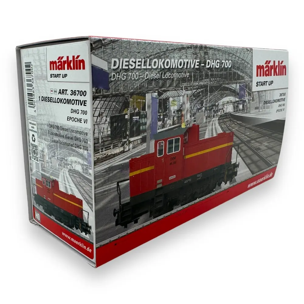 Locotracteur diesel Henschel DHG 700 rouge DCC MARKLIN START UP 36700 - HO 1/87 - 4
