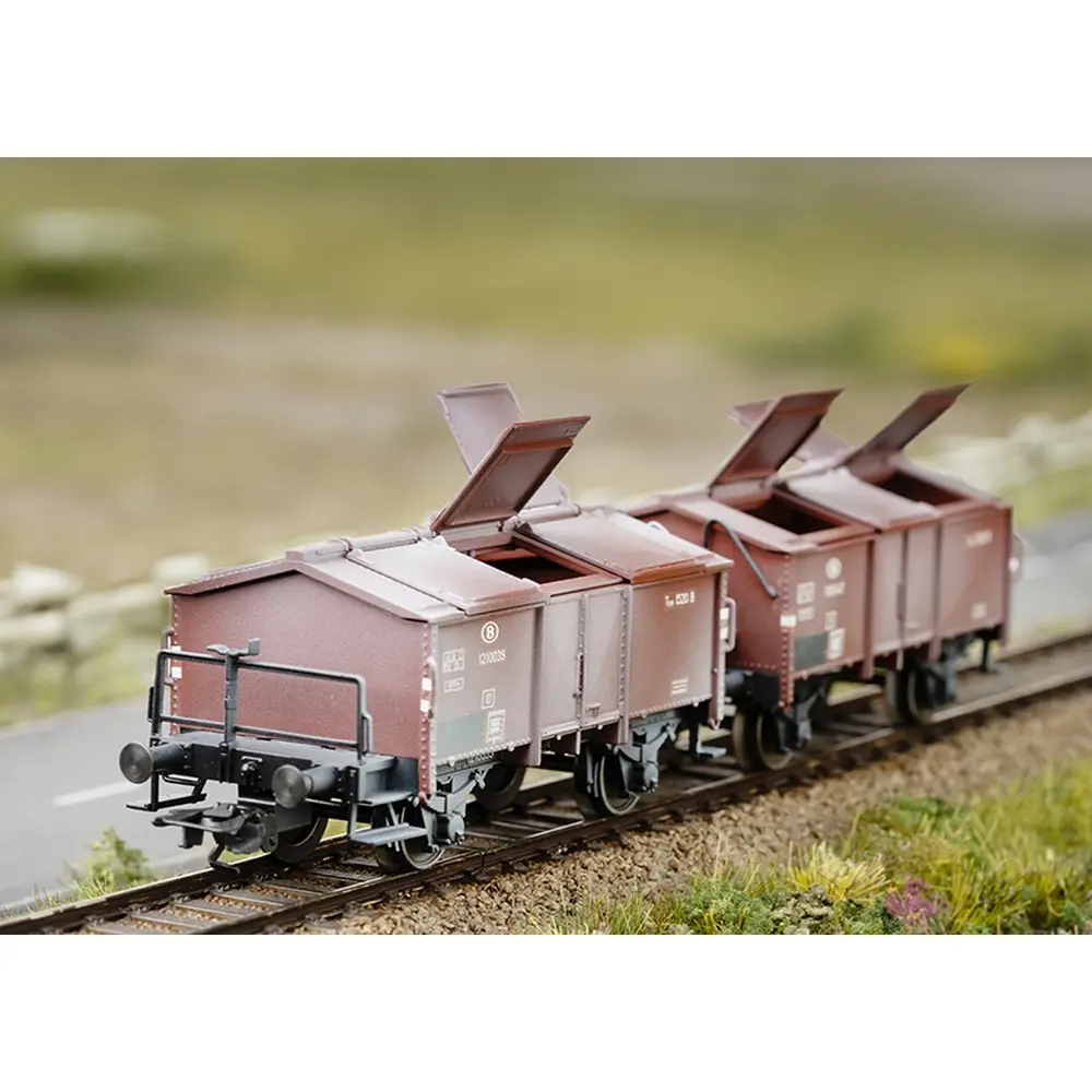 Coffret de 2 wagons à couvercles rabattables - Märklin 46018 - HO 1/87 - SNCB - Ep III - 3R - 2