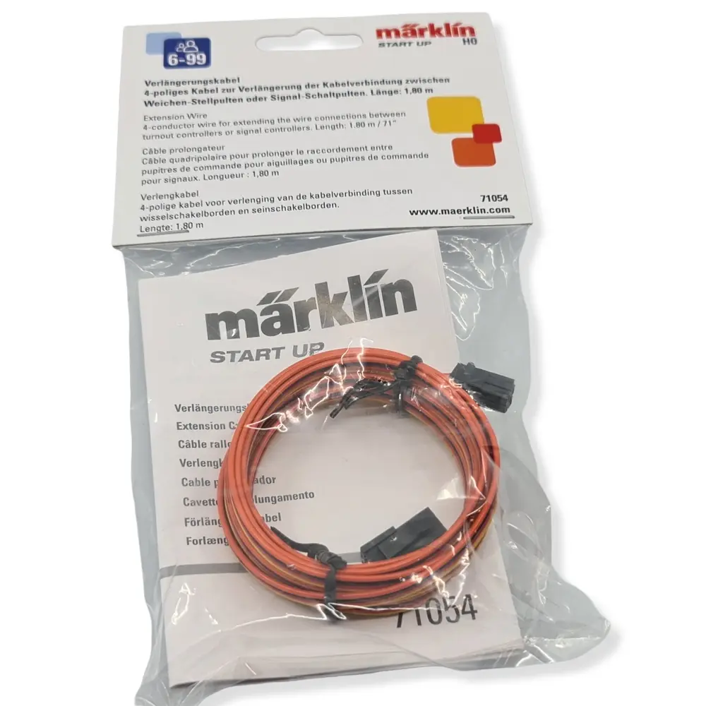 Câble rallonge à 4 Pôles 1,80m MARKLIN START UP 71054 - HO 1/87 - 3 rails - 2