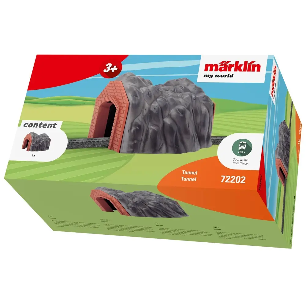 Tunnel 1 voie en 2 parties MARKLIN MY WORLD 72202 - HO 1/87 - 3