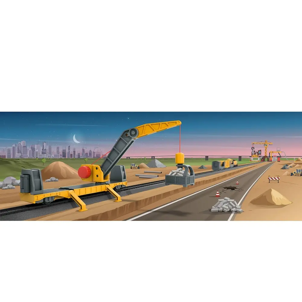 Wagon-grue rotative avec manivelle manuelle et aimant livrée jaune - Märklin my world 44118 - HO 1/87 - 2