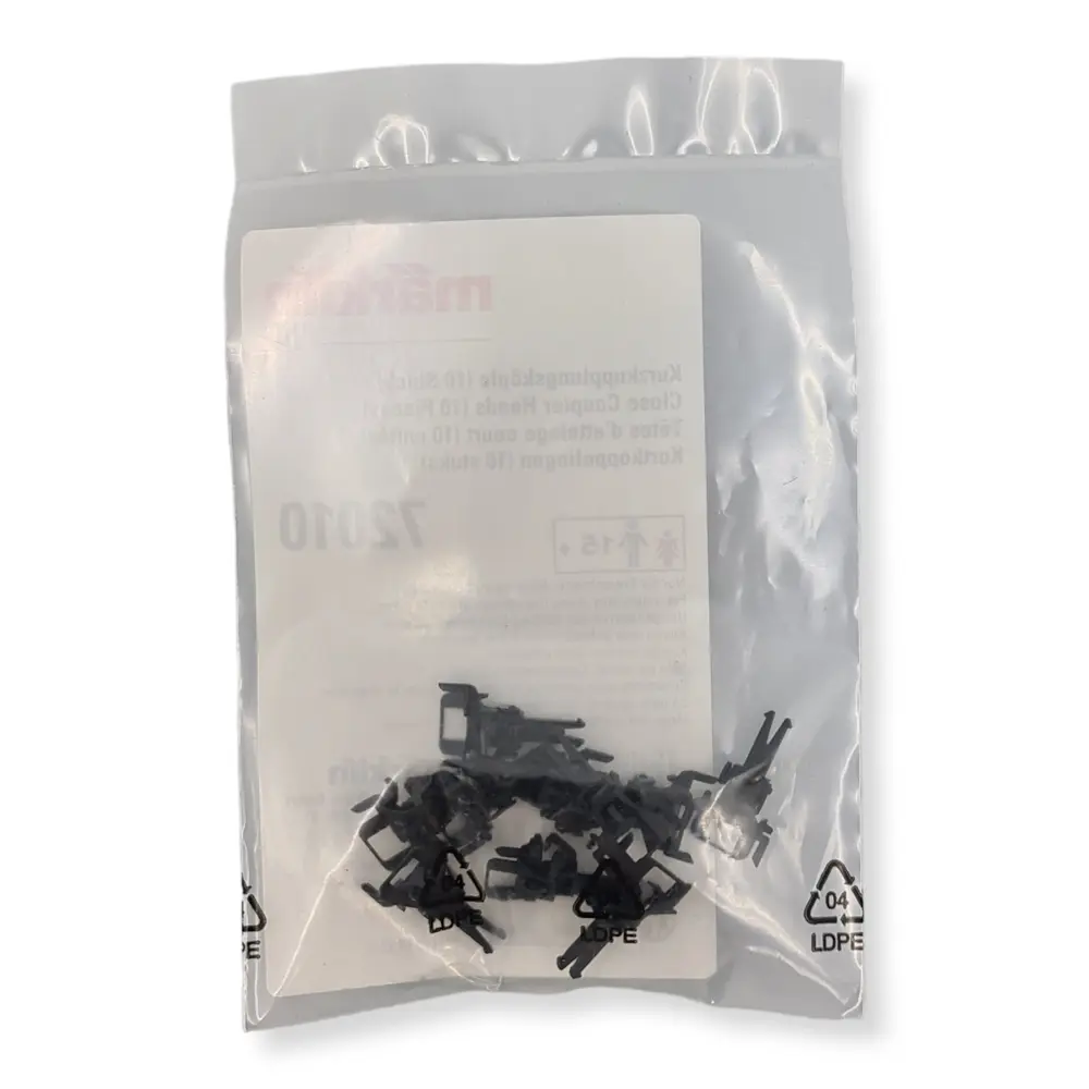 10 têtes d'attelage court - Hauteur tampons réduites MÄRKLIN 72010 - HO - 4