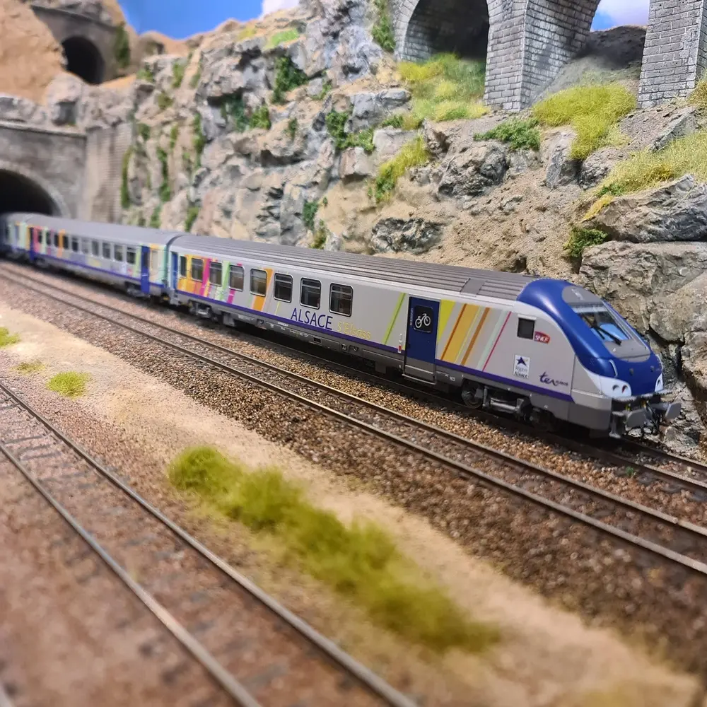 Set de 3 voitures TER Alsace - LS Models 41231DC - HO 1/87 - SNCF - EP VI - 2R - 5