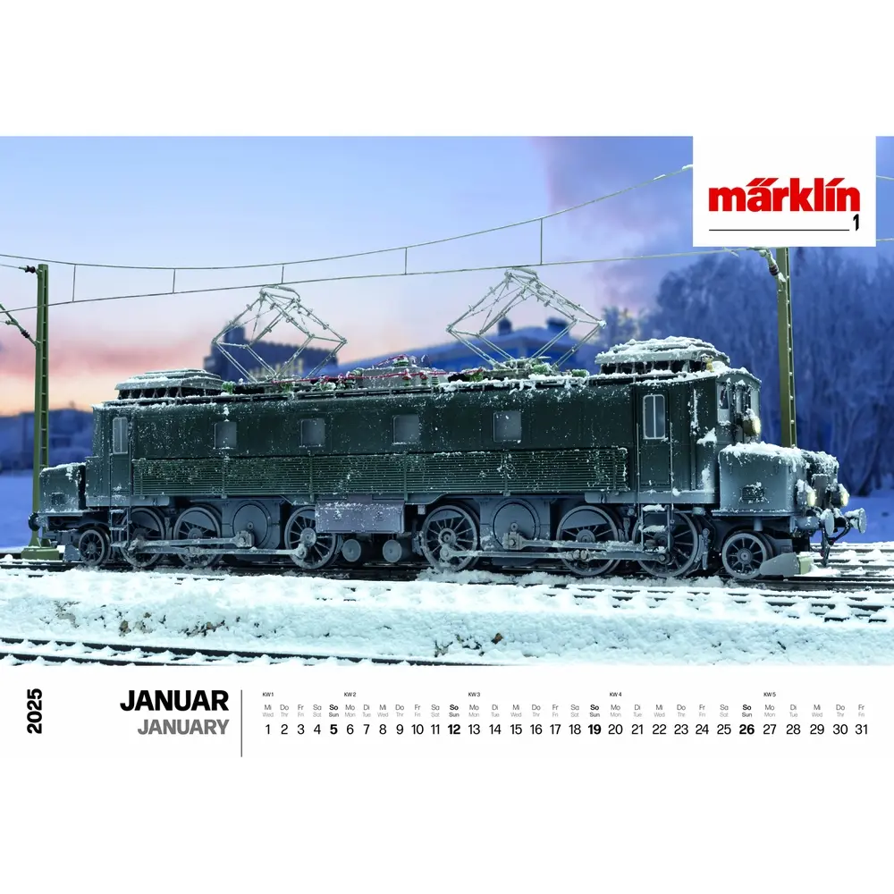 Calendrier Mural 2025 - Märklin 19725 - 2